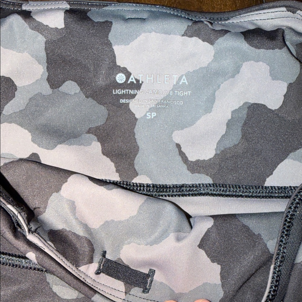 Athleta Camouflage Leggings - Gray and Black - Picture 2 of 7